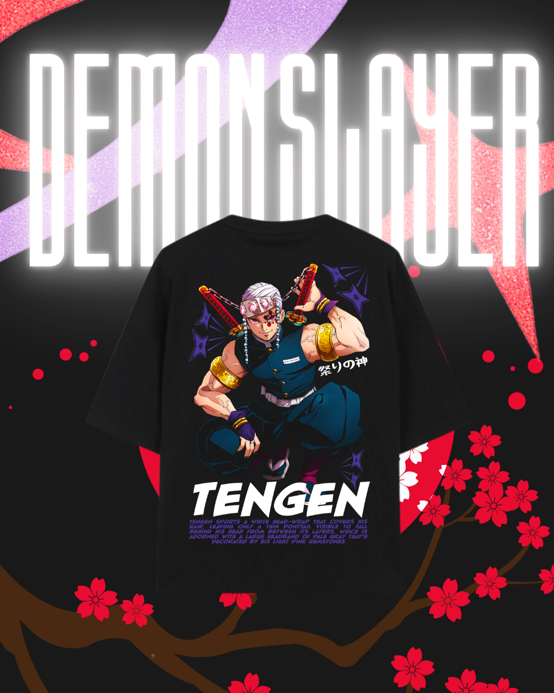 Demon Slayer Tengen Graphic T-shirt