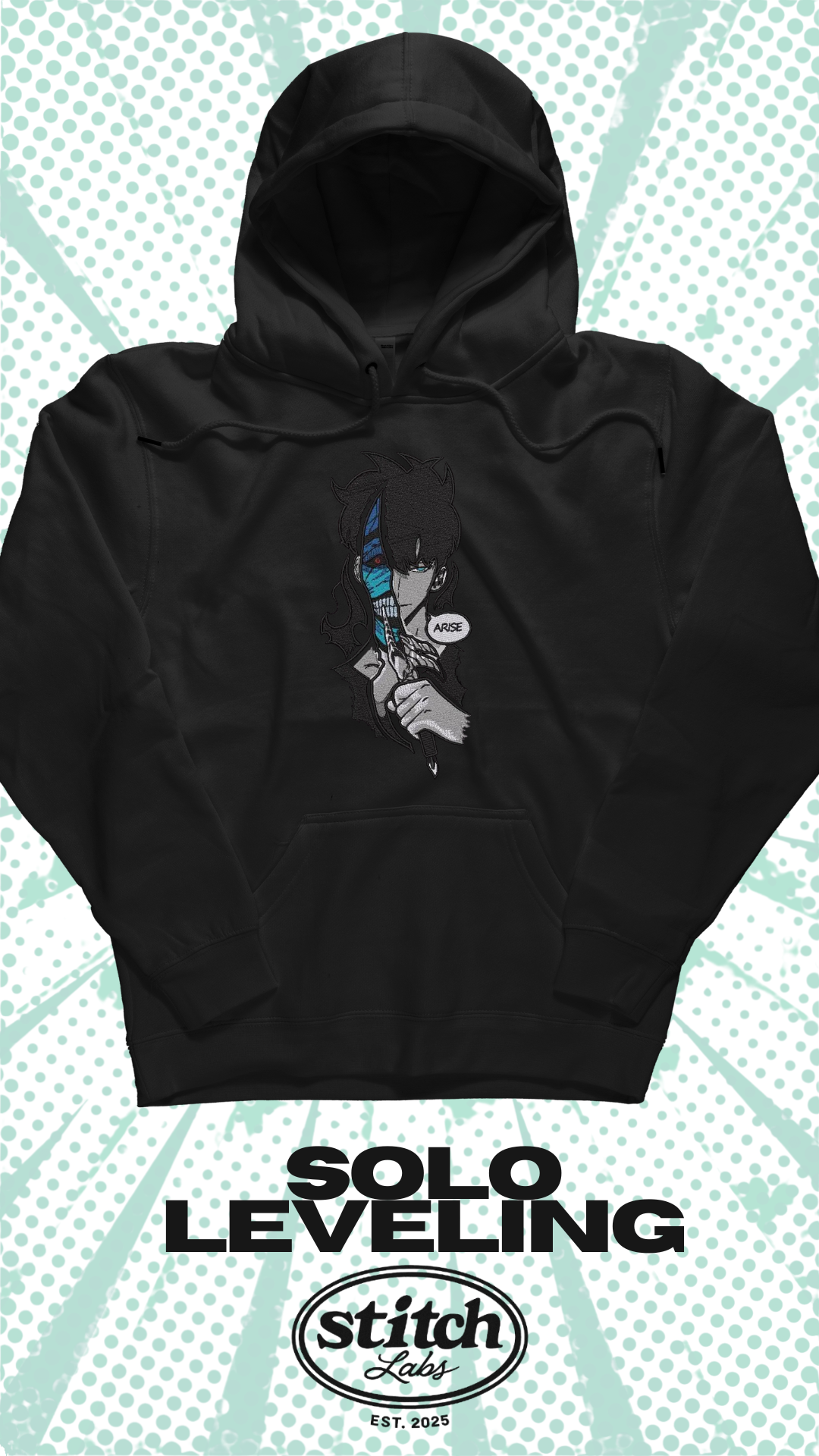 Solo Leveling Special Edition Embroidery Hoodie