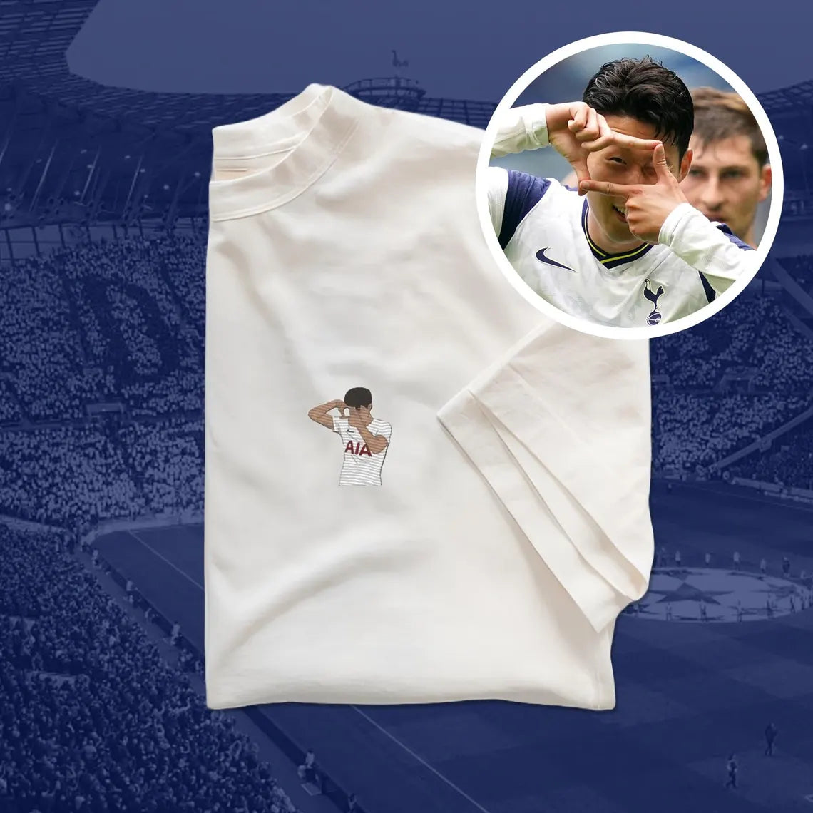 Heung-min Son Embroidered T-Shirt | Camera Celebration
