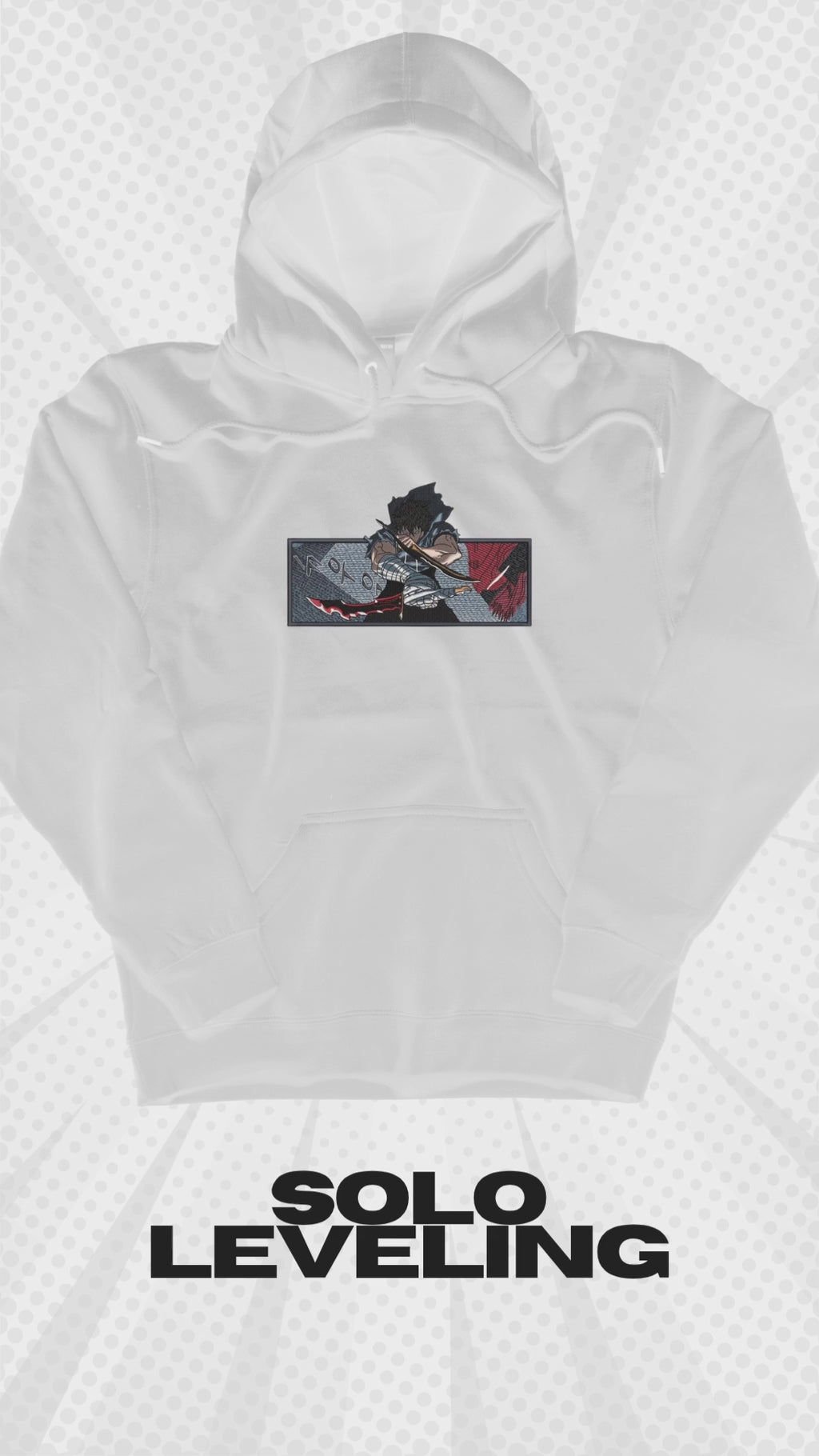Solo Leveling Embroidery Hoodie