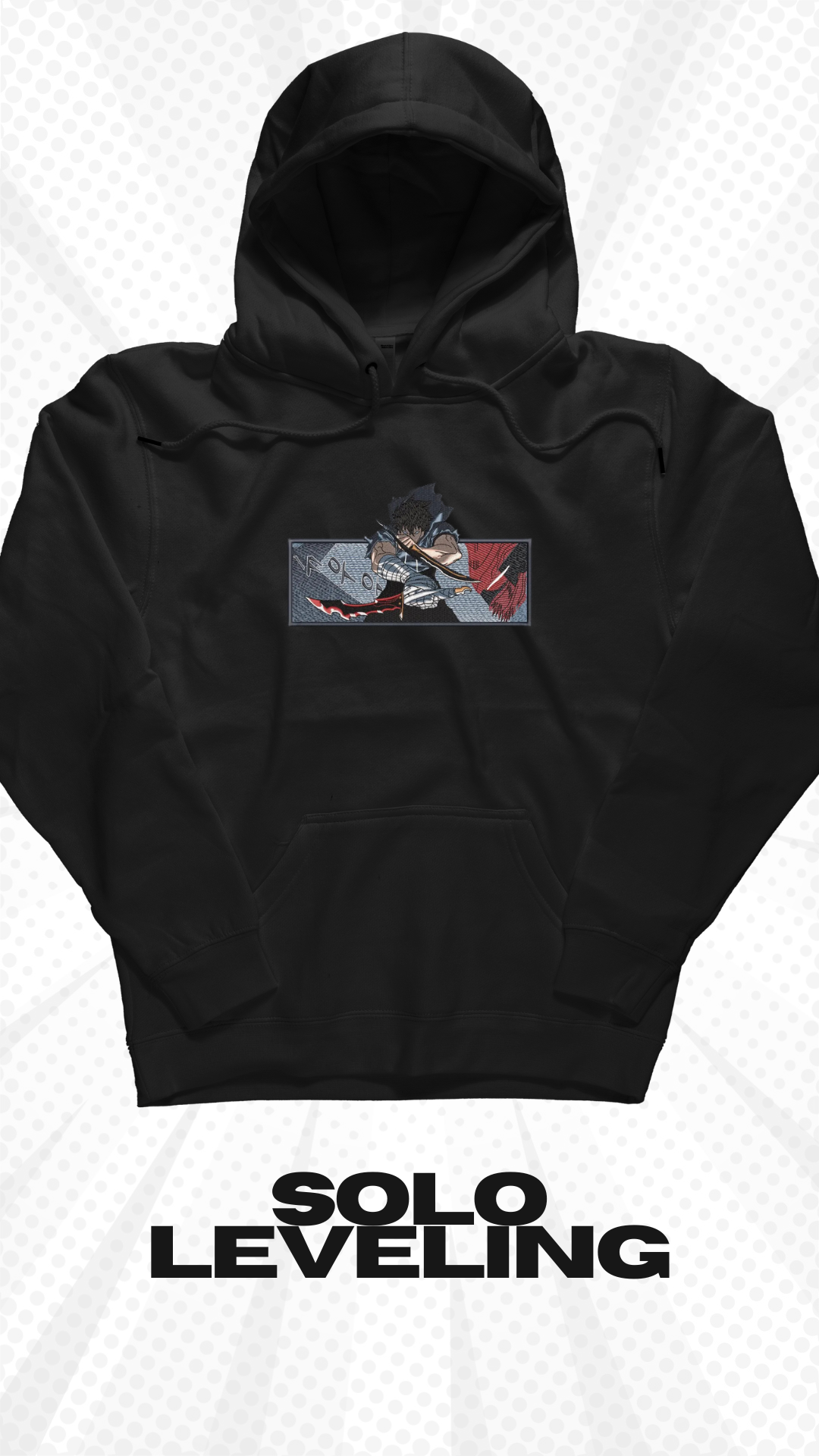 Solo Leveling Embroidery Hoodie